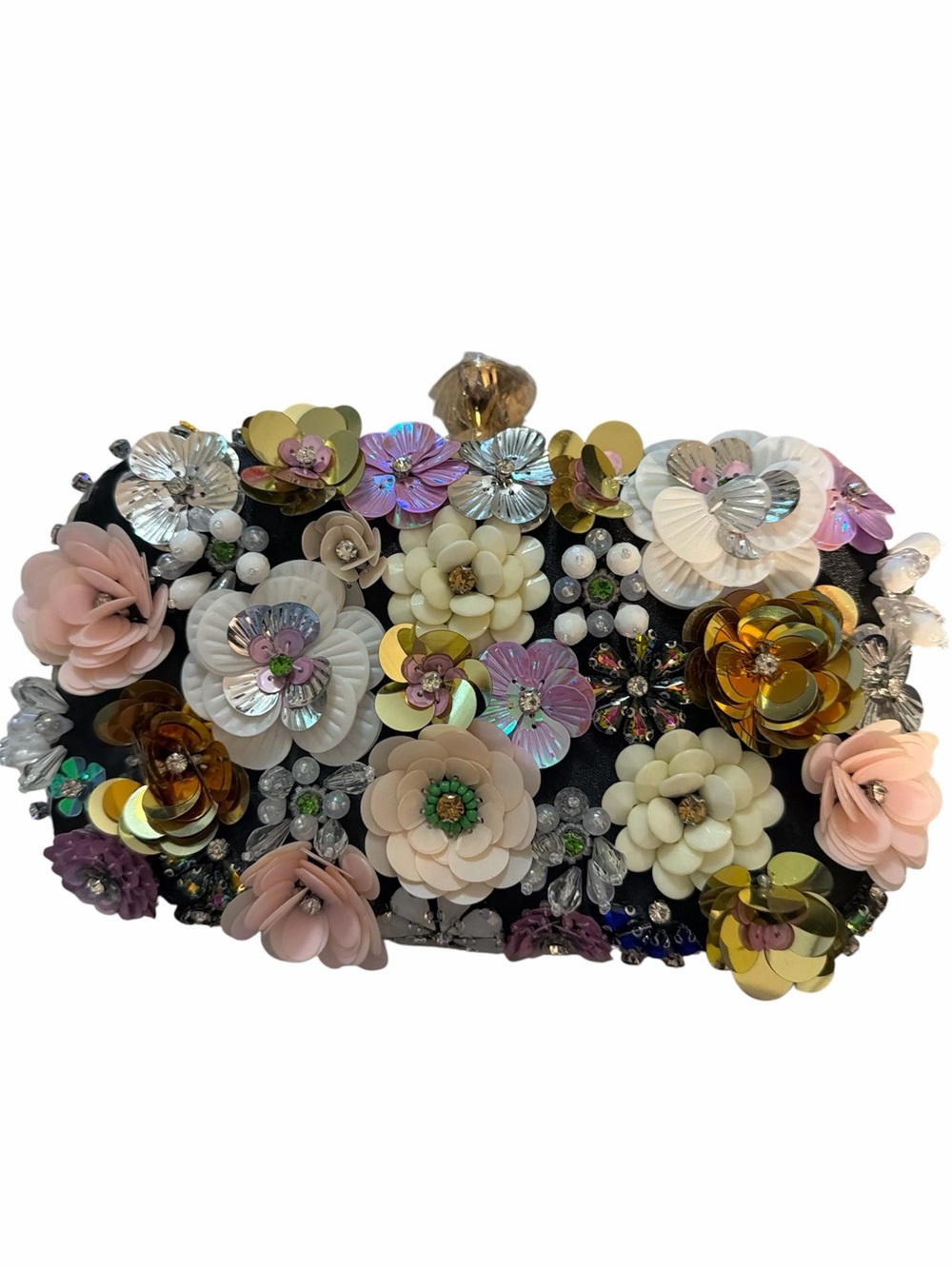 bebe Floral Sequin Embellished Multicolor Clutch NWT